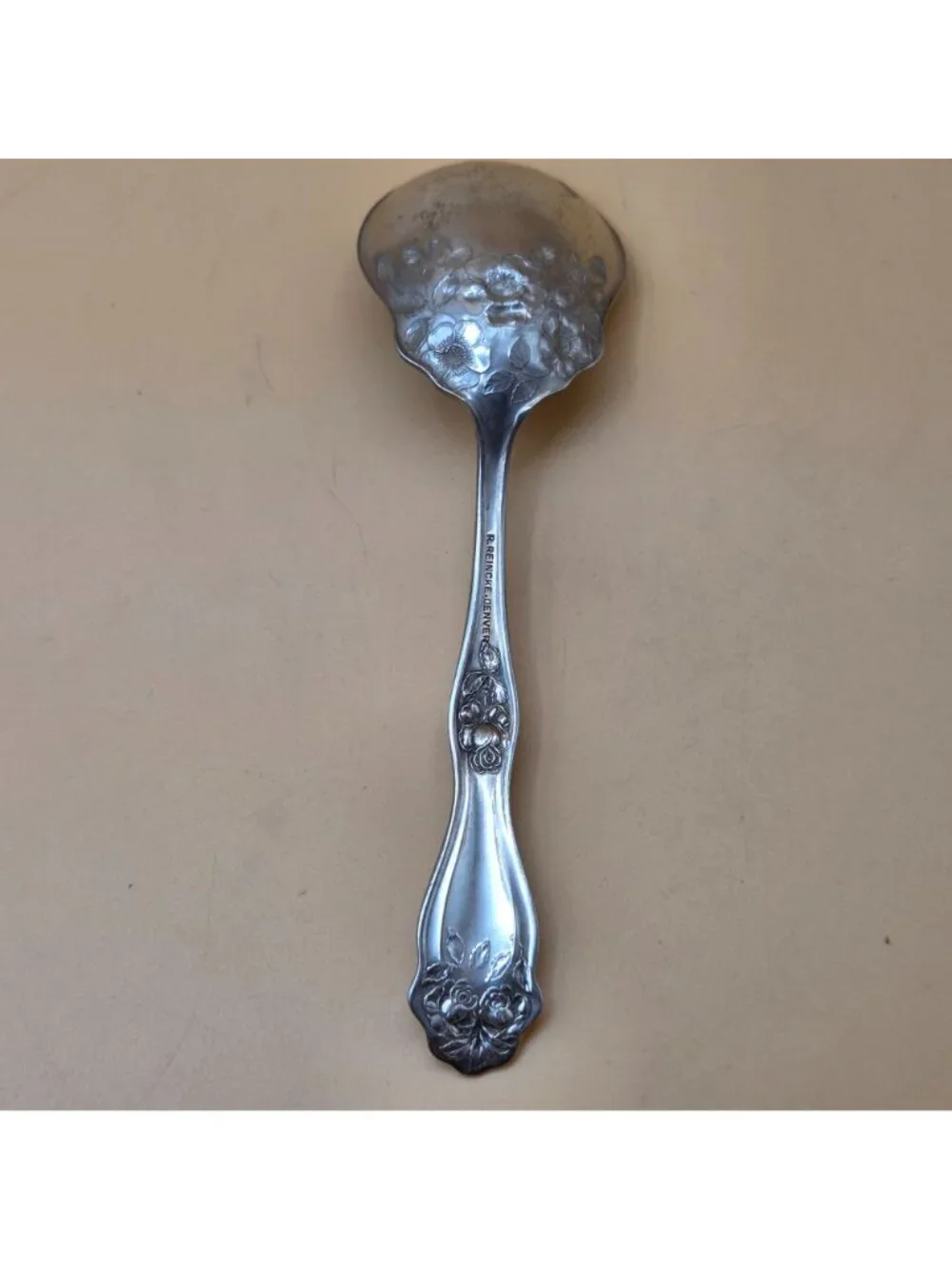 Holmes & Edwards American Beauty Rose Silverplate Berry Spoon Flatware